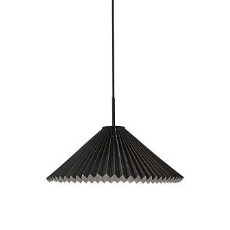 zdjęcie Plisowana lampa papierowa stożek Polly czarna 45cm